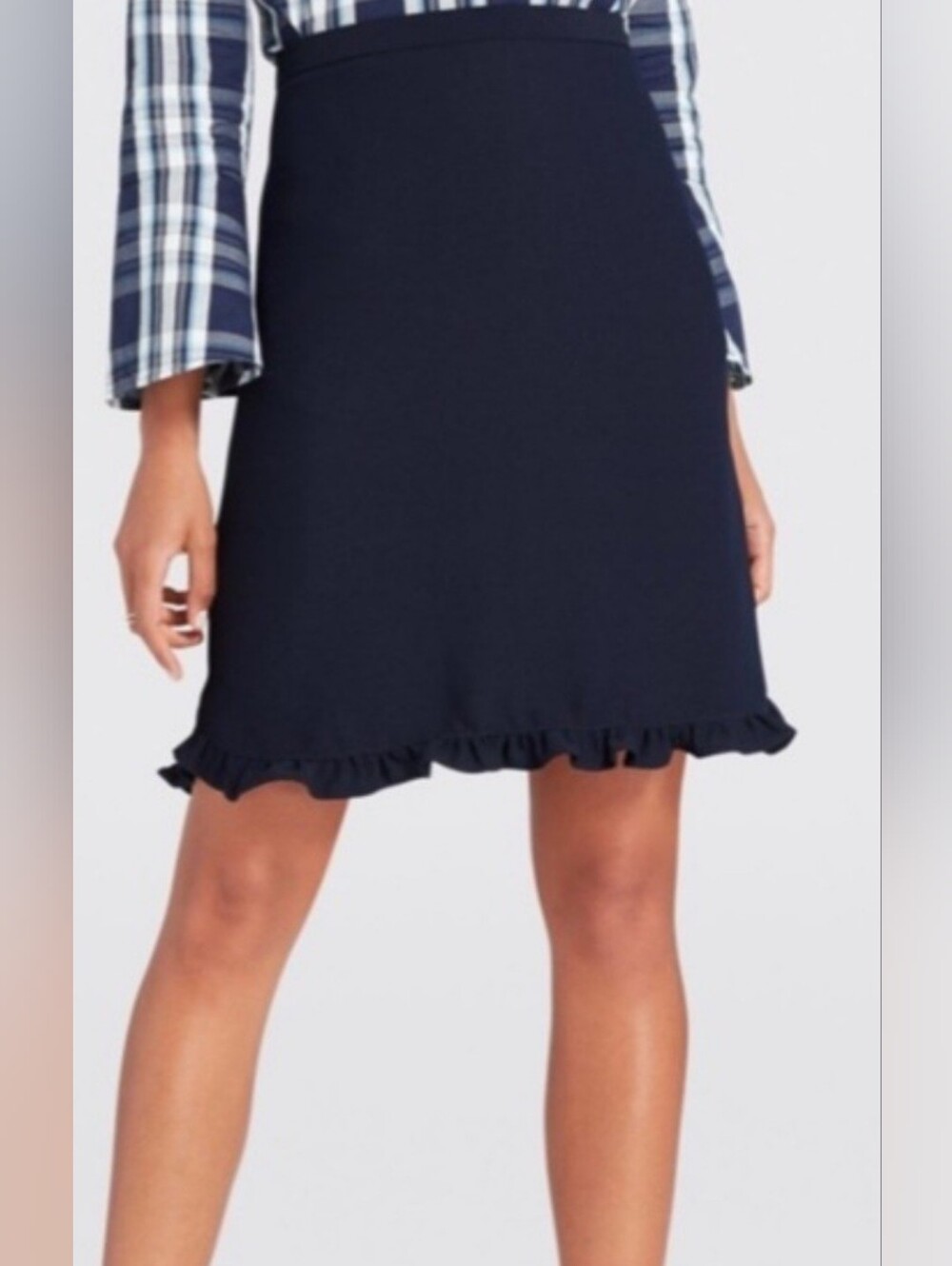 Draper James Navy Ruffle Skirt Size 2